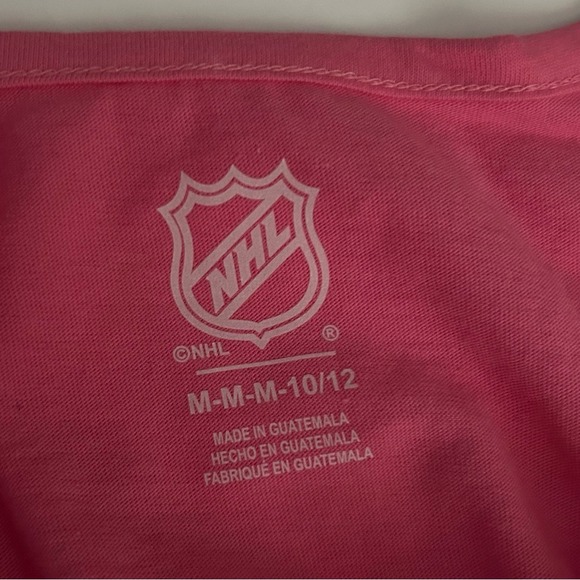 Philadelphia Flyers Girls Pink Falling Ice Short Sleeve T-Shirt - M (10-12) - Picture 5 of 5